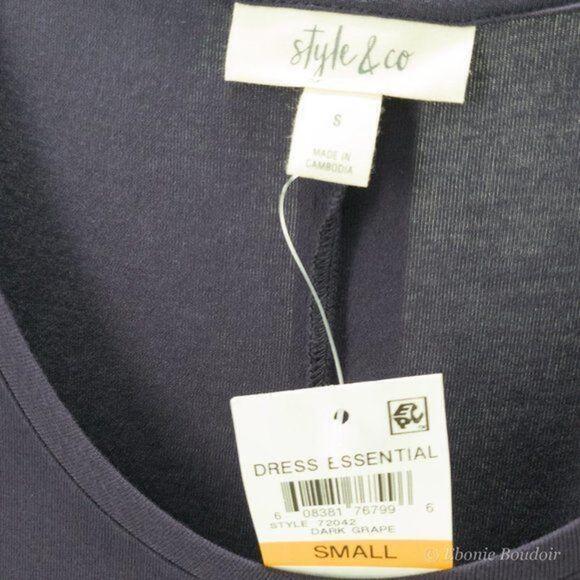 Style & Co. Women's Swing Dress Dark Grape - Picture 4 of 5